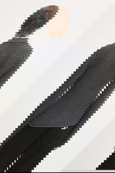 Polo majica GANNI Knitted Argyle Polo Top Siva | K2314, 2