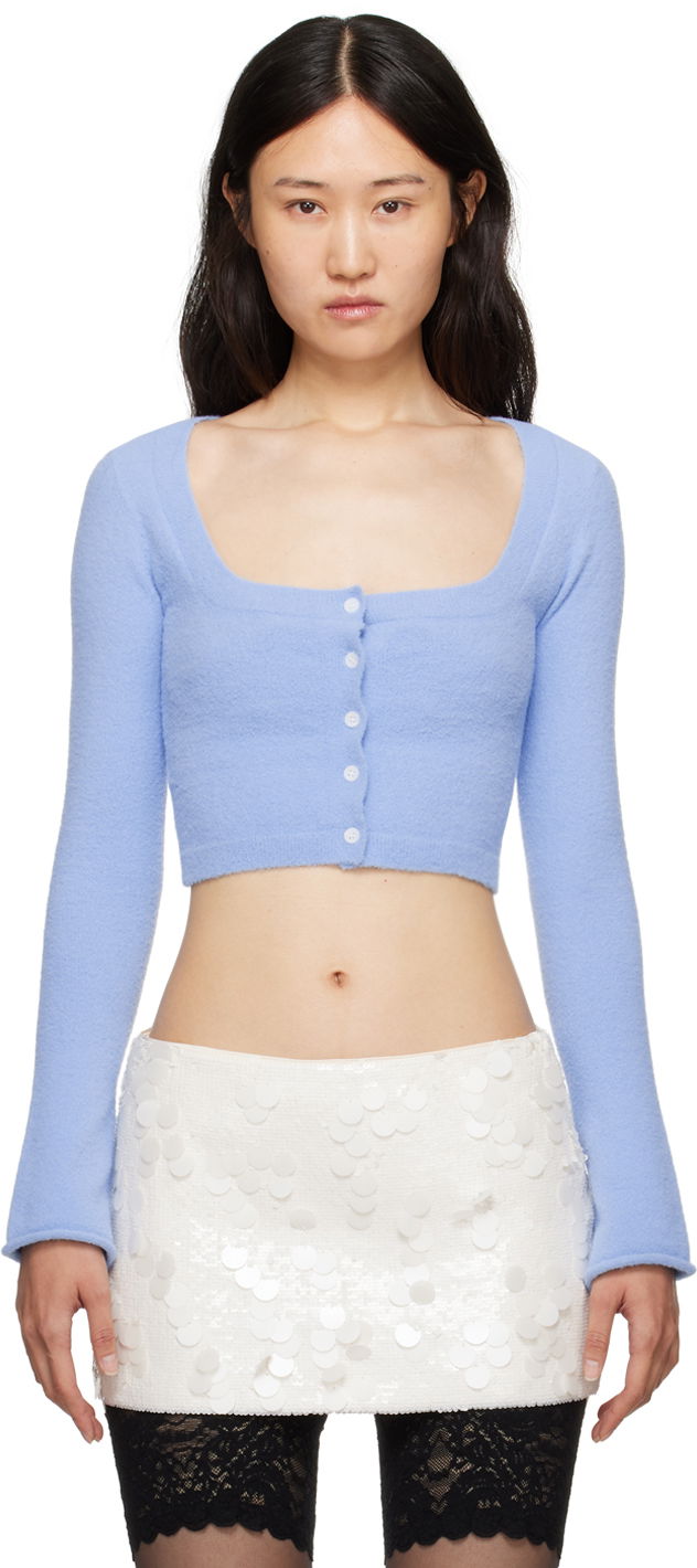 Džemper GUIZIO Guizio Sweet Cropped Cardigan Plava | H23619S022
