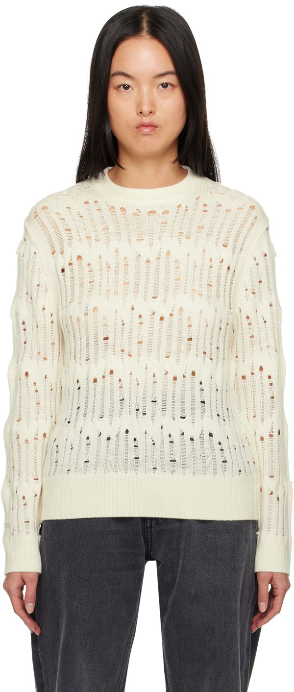Džemper Eytys Distressed Knit Sweater Bijela | A259002
