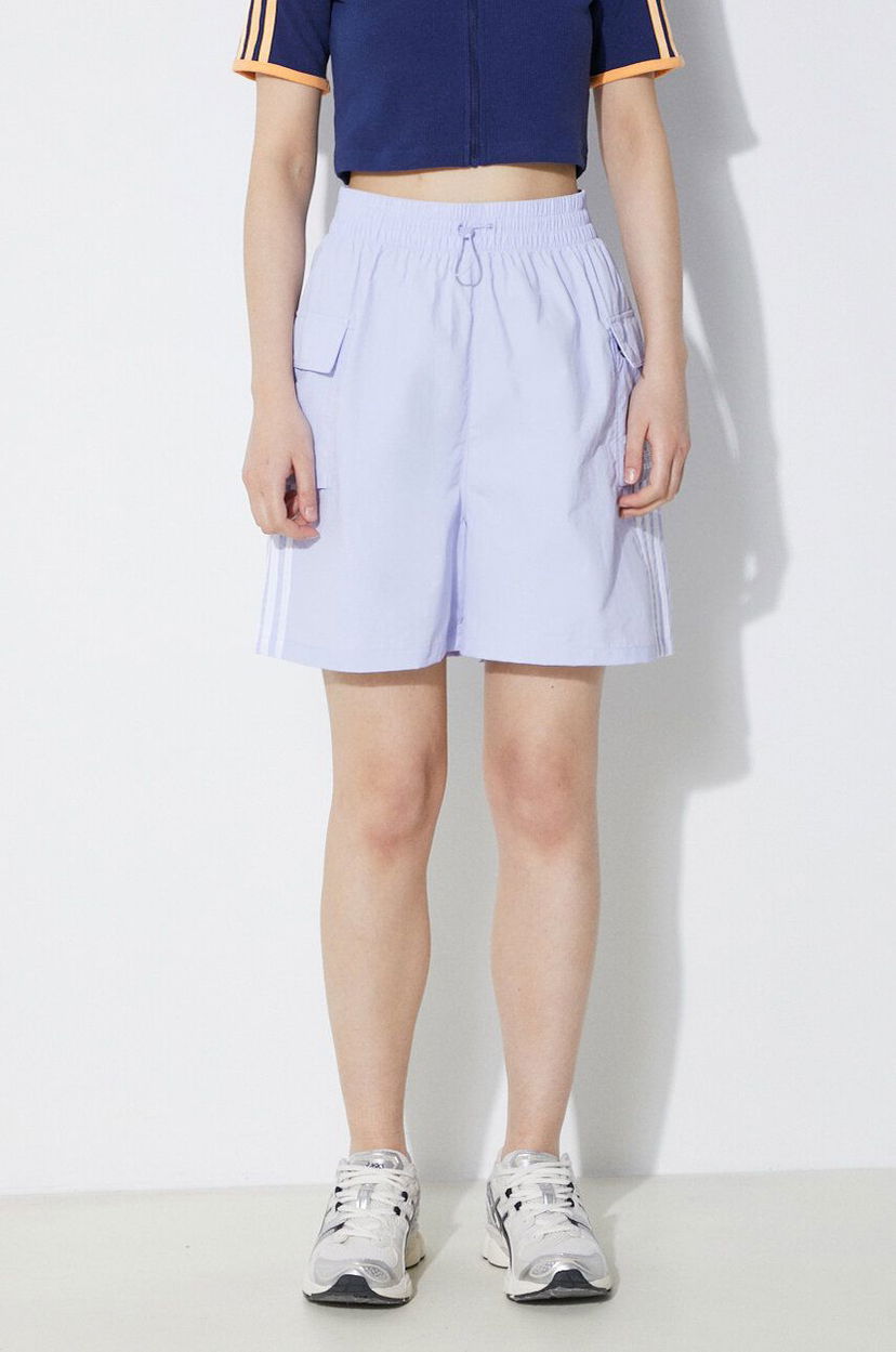 Kratke hlače adidas Originals adidas Originals 3S Cargo High Waist Shorts Ljubičasta | JH1075