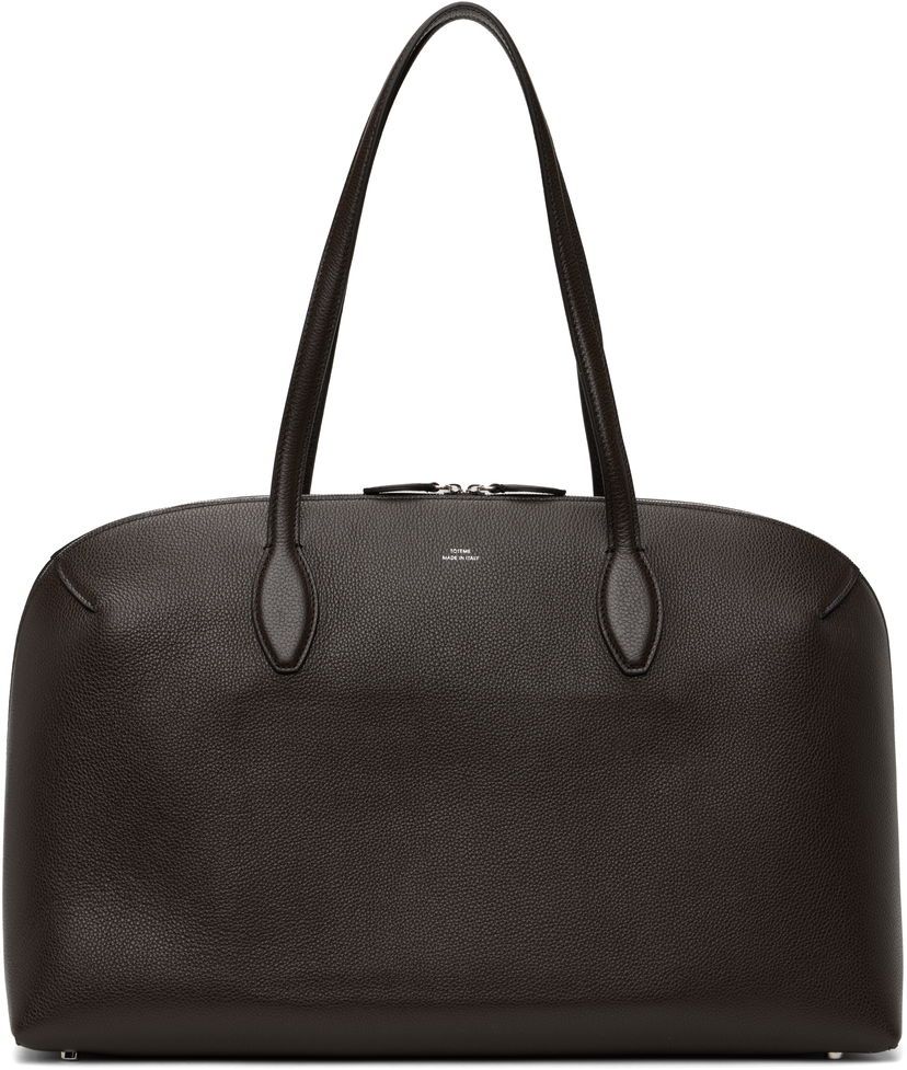 Tote bag TOTEME TOTEME Grained-Leather Day Tote Smeđa | 252-WAL0082-LE0139