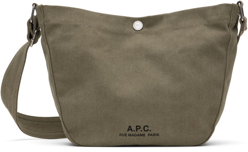 Torba za rame A.P.C. A.P.C. Journal Small Canvas Crossbody Bag Zelena | PSAJZ-M67010