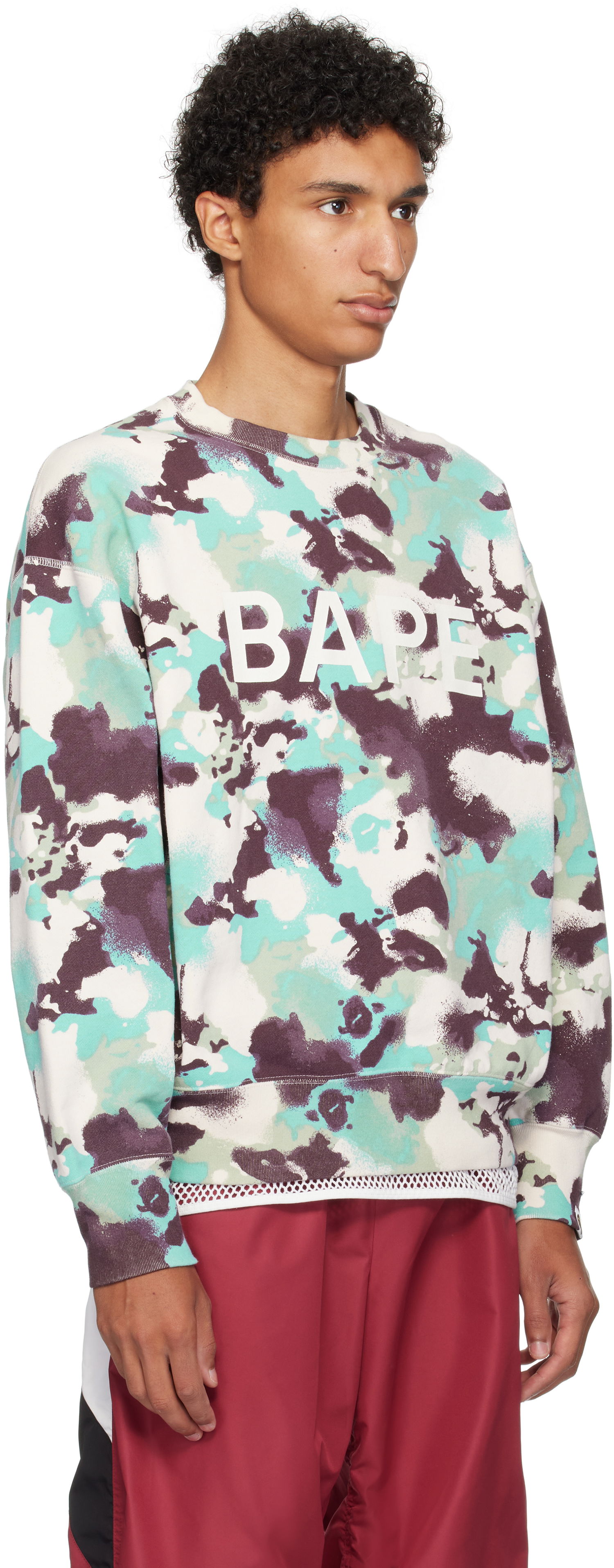 Dukserice BAPE A Bathing Ape Map Camo Crewneck Sweatshirt Višebojno | 001SWL301001M, 1