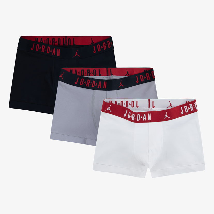 Bokserice Jordan Jordan Mens Flight Cotton 3-Pack Tru Black/ White XXL Višebojno | JM0693-F66