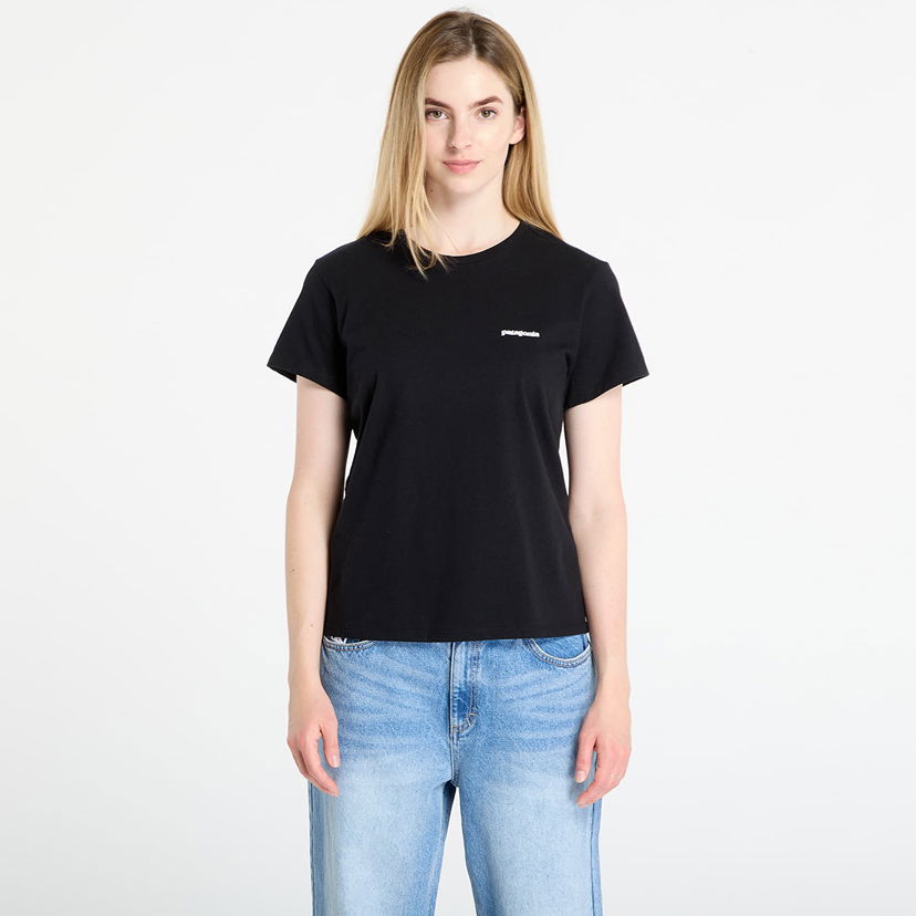 Majica kratkih rukava Patagonia P-6 Logo Responsibili-Tee Crna | 37567 BLK