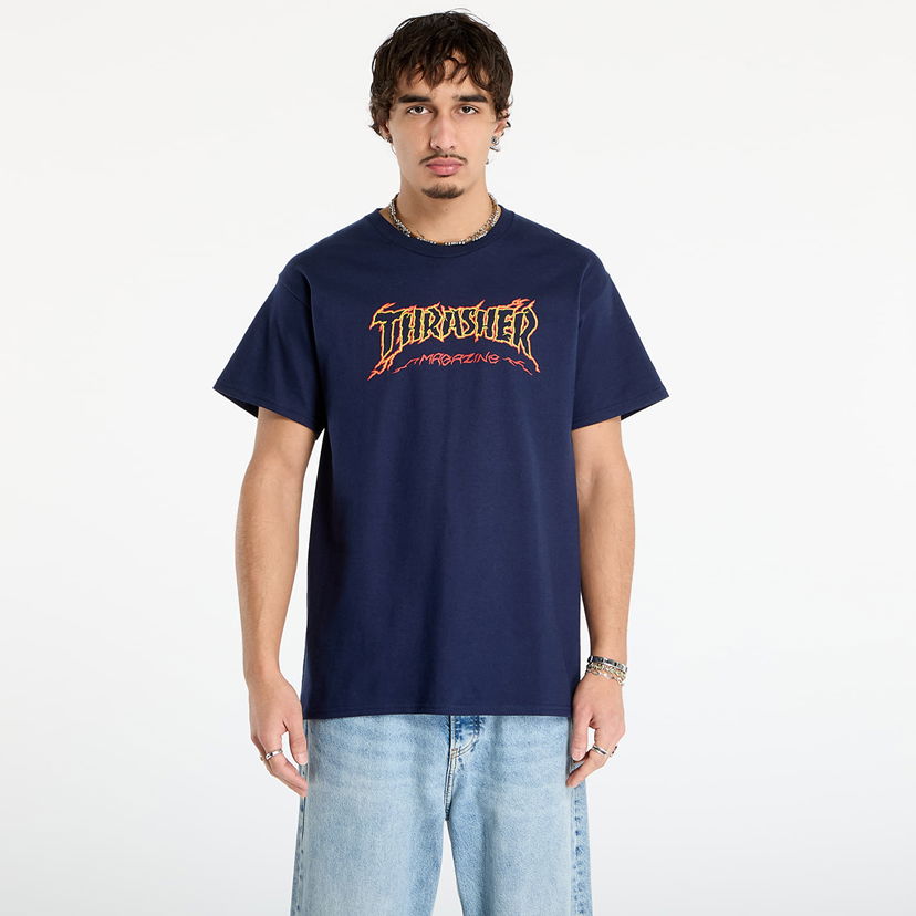 Majica kratkih rukava Thrasher T-Shirt Thrasher Cracked by Exteenager Tamnoplava | 145774