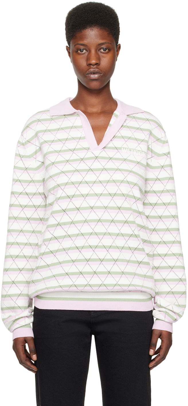 Džemper We11done We11done Striped Knit Polo Shirt Višebojno | WD-KT0-24-639-U-LP