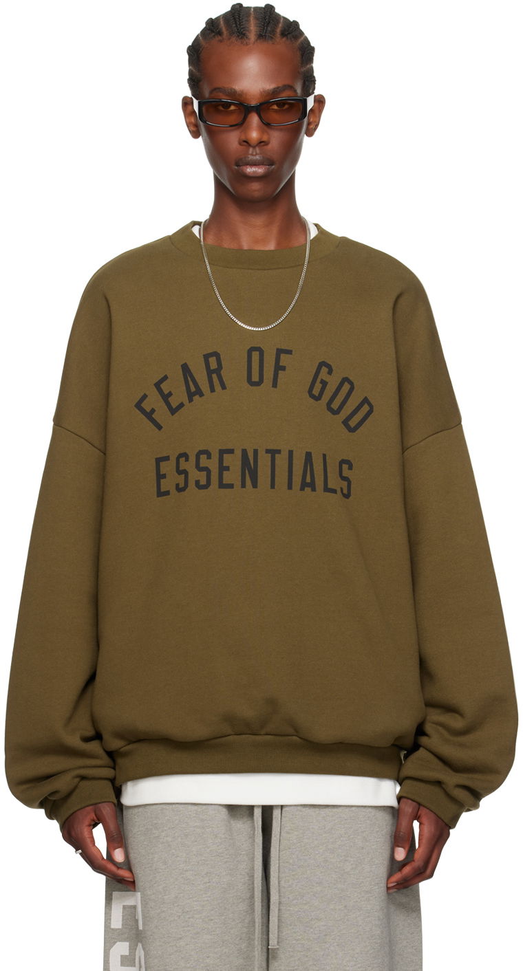 Džemper Fear of God Essentials Crewneck Sweatshirt Zelena | 192BT246264F