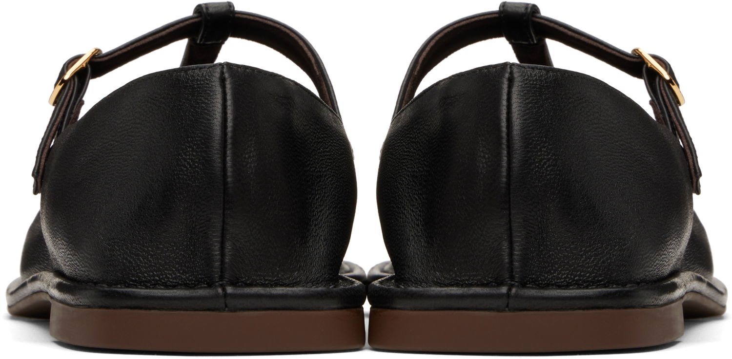 Tenisice i cipele The Row The Row Square T-Strap Ballerina Flats Crna | F1599-SL3, 1