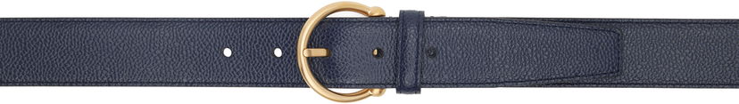 Pojasevi Thom Browne Thom Browne Pebble Grain Round Buckle Belt Tamnoplava | MCX067A-00198