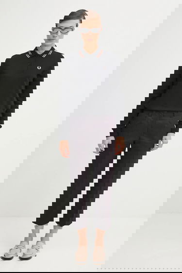 Polo majica Fred Perry Fred Perry Long Sleeve Polo Shirt Crna | G3636, 4