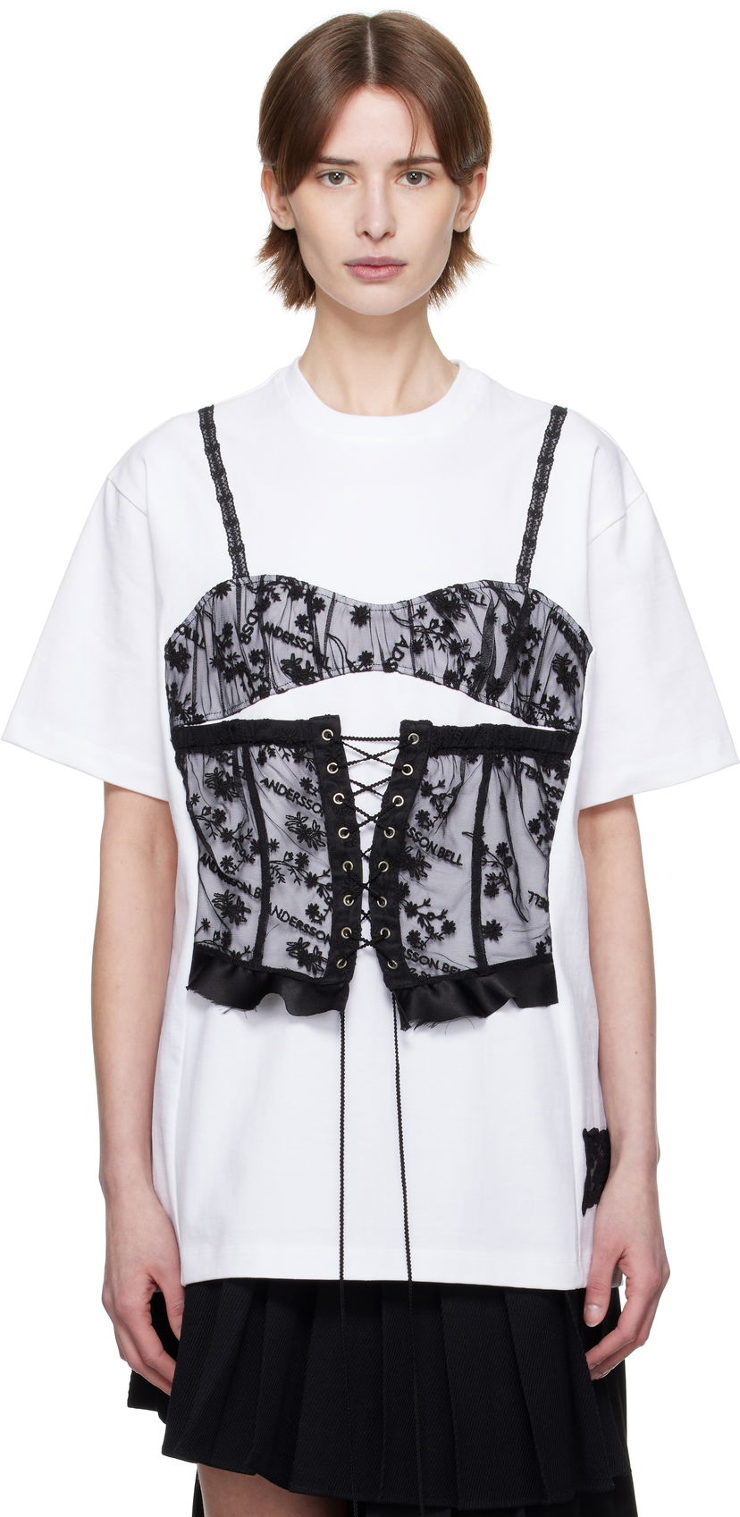Majica kratkih rukava Andersson Bell Andersson Bell Lace Corset Oversized T-Shirt Bijela | atb1268w