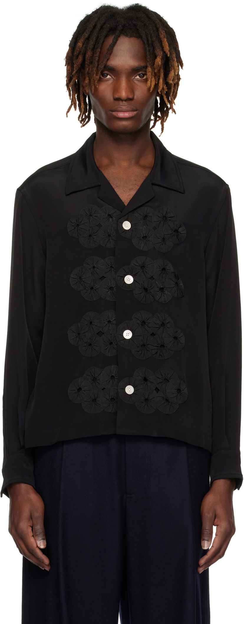 Košulja Bode Bode Ribbon Garland Shirt Crna | MRS25SH037