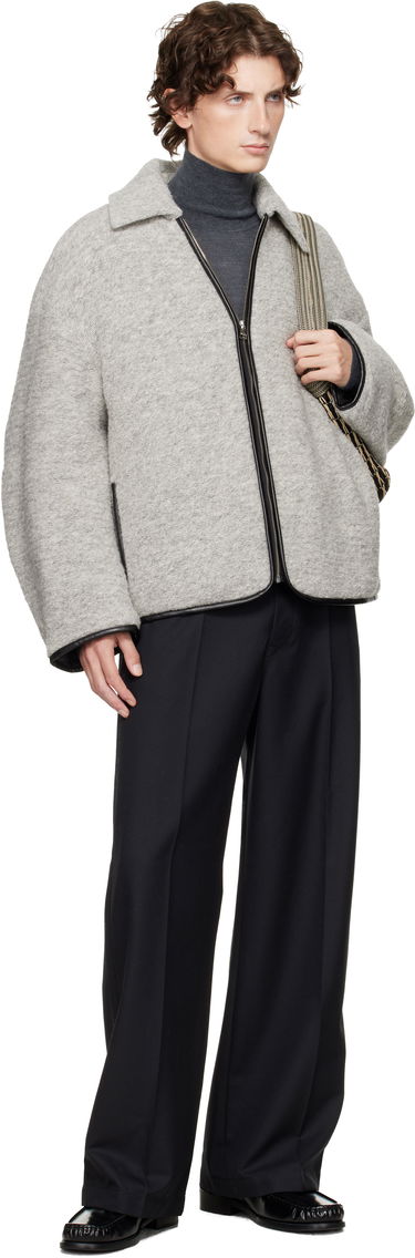 Jakna JW Anderson JW Anderson Contrast Trim Full-Zip Jacket Siva | JK0394-PG1820, 3