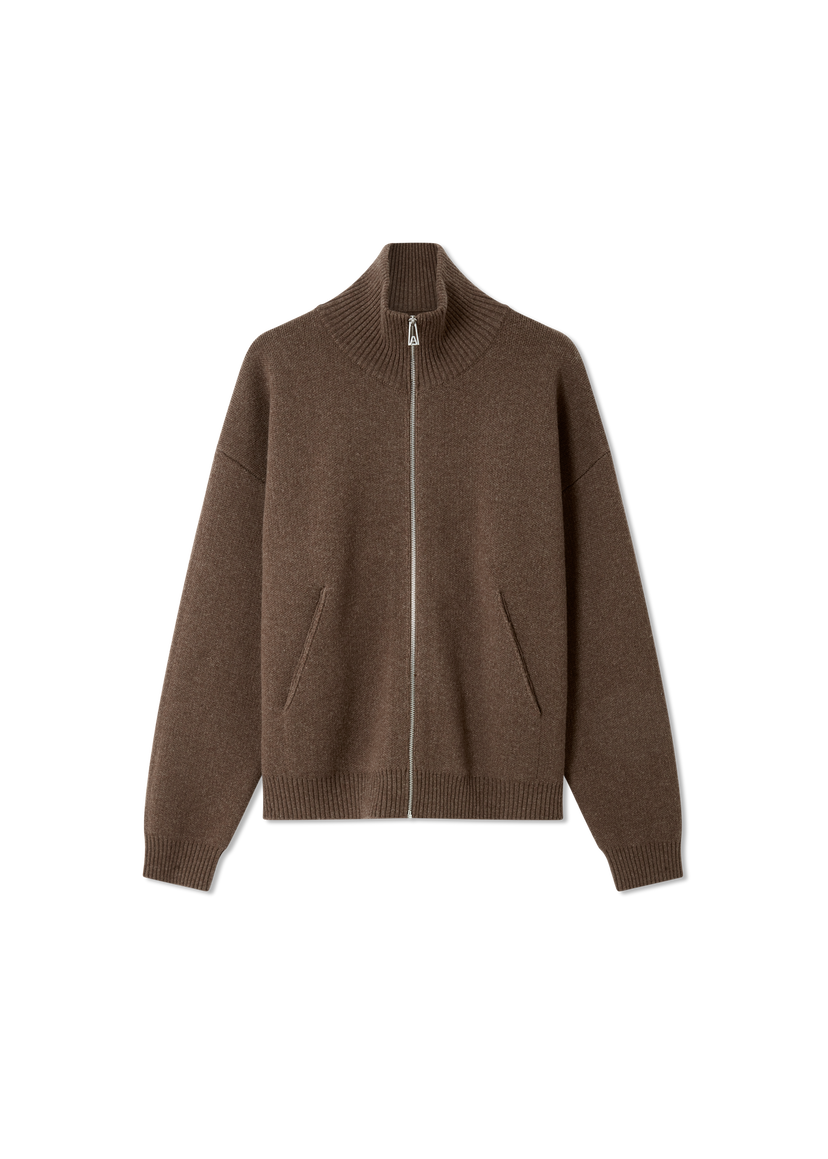 Džemper AXEL ARIGATO Core Stand-Collar Zip-Up Sweater Smeđa | A2143005