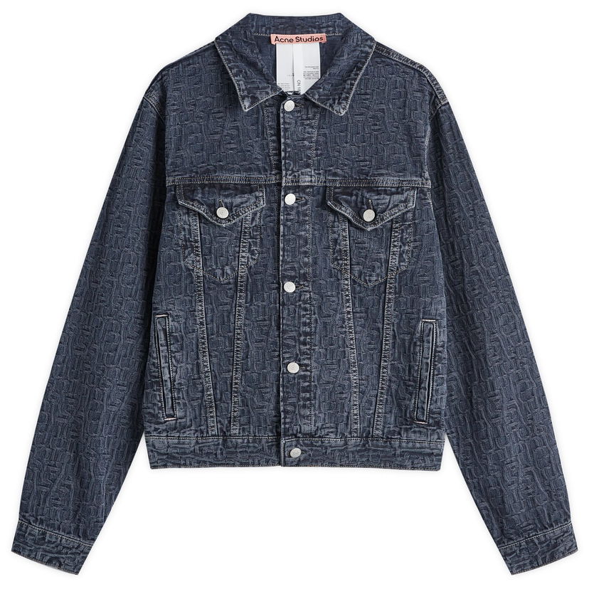 Jakna Acne Studios Rye Monogram Denim Jacket Tamnoplava | B90775-AIL