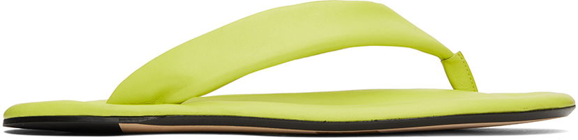 Tenisice i cipele BY FAR BY FAR Dasha Leather Thong Sandals Zelena | 23SSDASAPLNAP