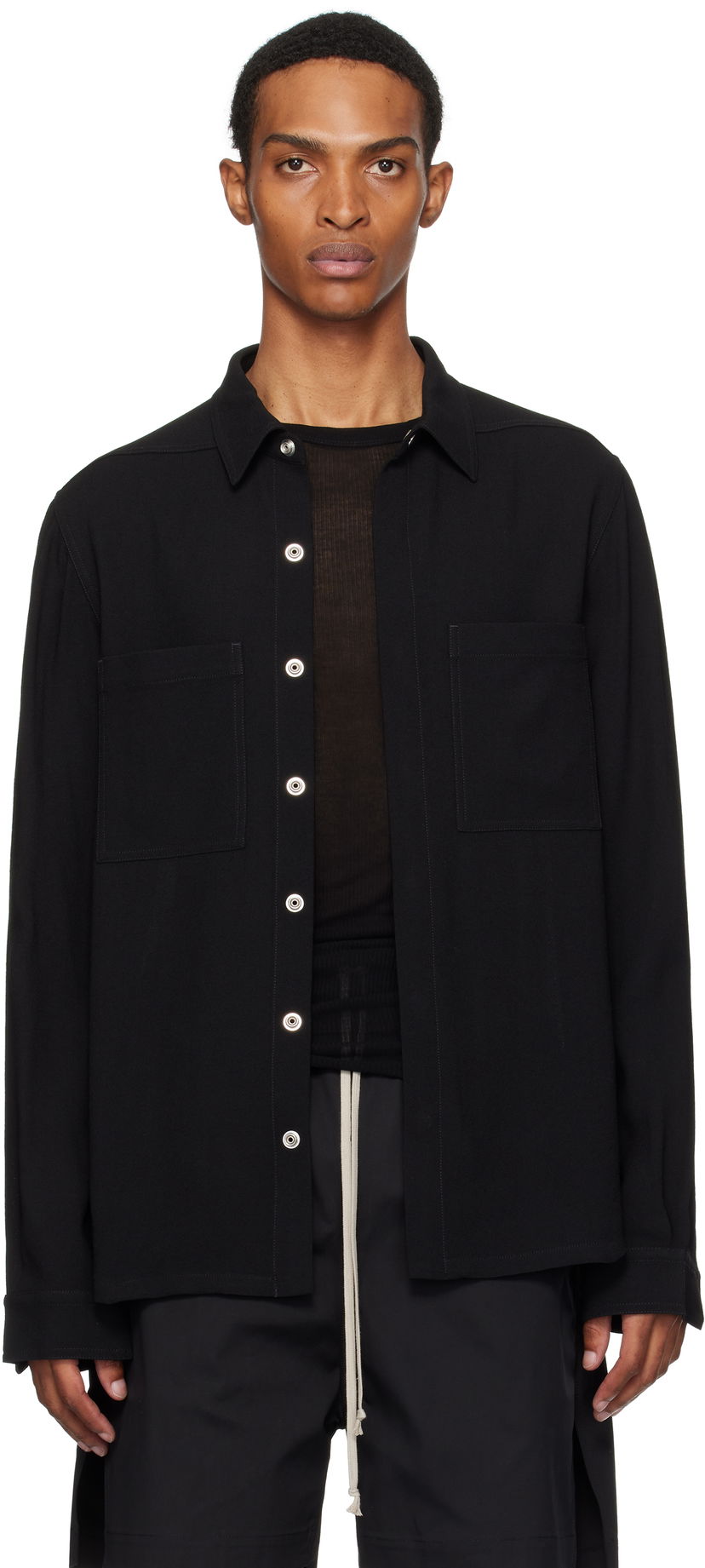 Košulja Rick Owens Rick Owens Concordians Outer Shirt Crna | RU02E1235 WA