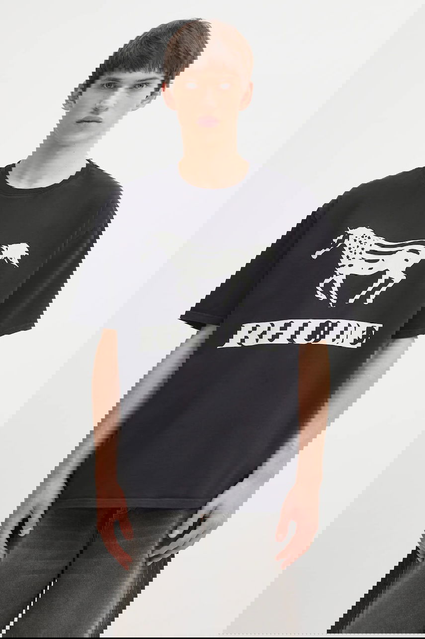 Majica kratkih rukava Rhude Dinero T-shirt with Horse Print Crna | RHFW25TT01012, 0