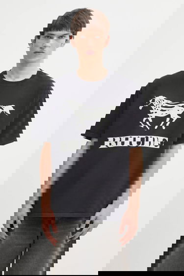 Majica kratkih rukava Rhude Dinero T-shirt with Horse Print Crna | RHFW25TT01012, 0