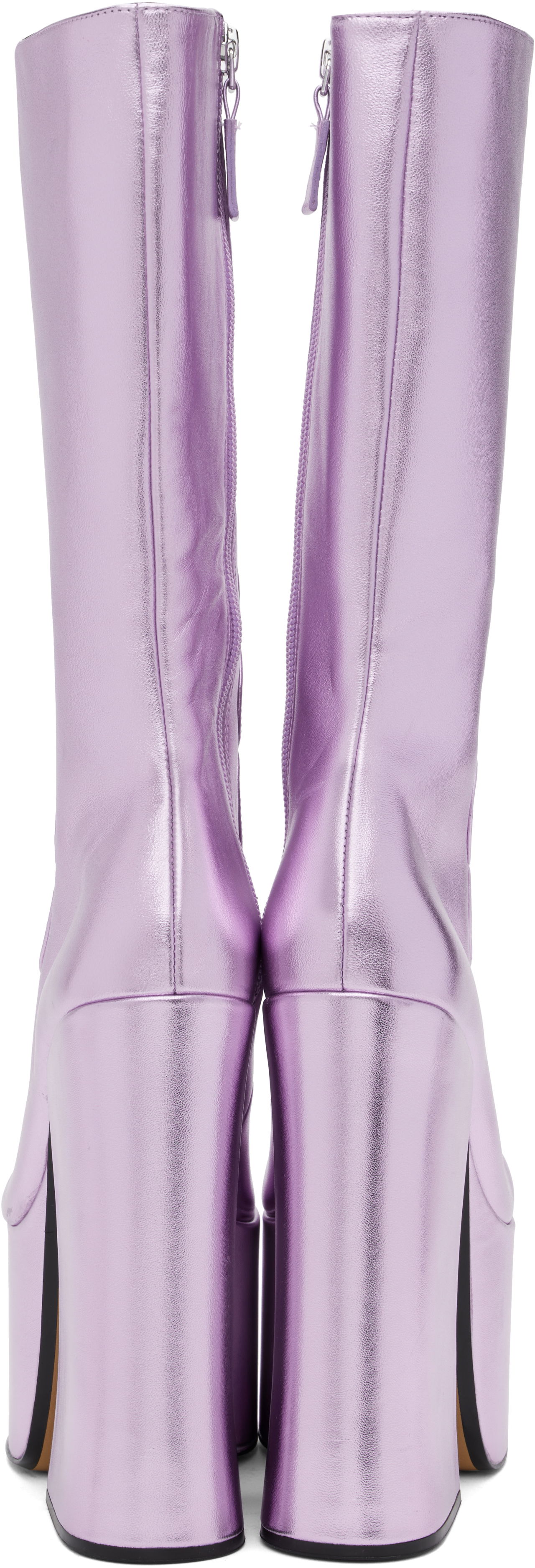 Njega cipela Marc Jacobs Marc Jacobs 'The Metallic Kiki' Knee-High Platform Boots Ljubičasta | 2R4FBO001F01, 1
