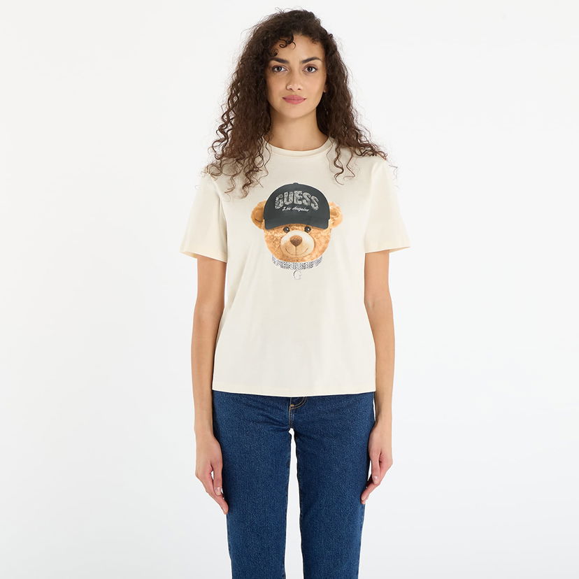 Majica kratkih rukava GUESS Teddy Bear Hat Short Sleeve T-Shirt Bež | V5BI09I3Z14-G1O6