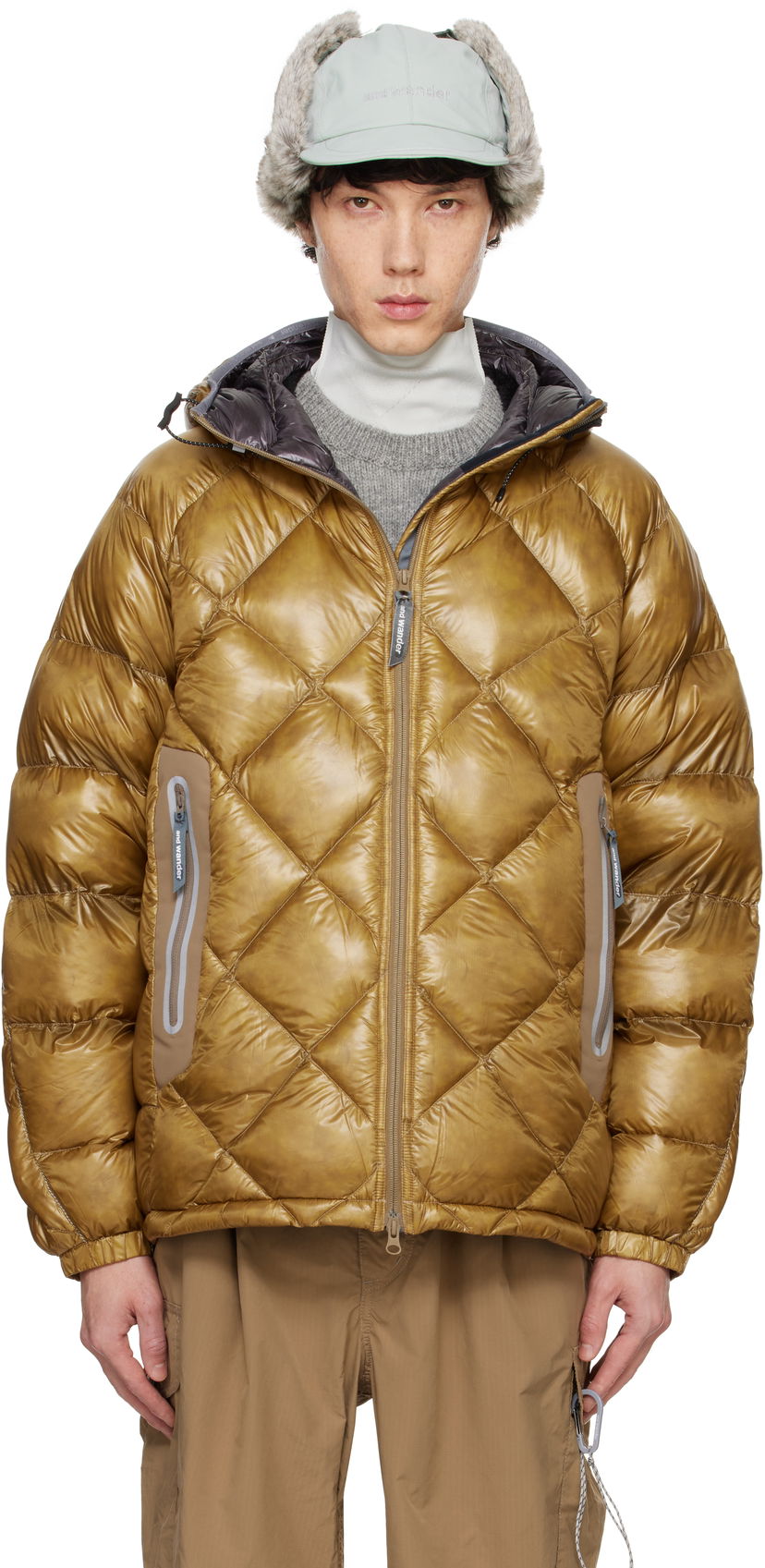 Pernata jakna and wander Diamond Stitch Down Jacket Smeđa | 5744231105
