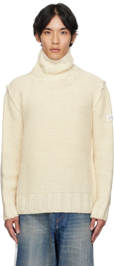 Džemper Maison Margiela MM6 Maison Margiela Chunky Wool Turtleneck Sweater Bijela | SH2HA0008 M13166, 0