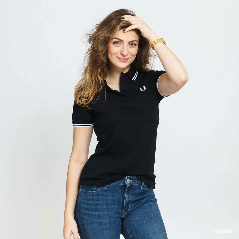 Polo majica Fred Perry Fred Perry Twin Tipped Shirt Crna | G3600 350