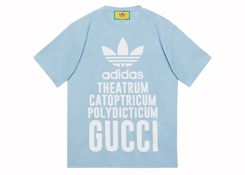 Majica kratkih rukava Gucci x Adidas T-Shirt Blue Plava | 616036 XJEW2 4709