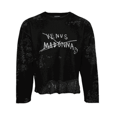 Džemper MISBHV Basquiat Edition Venus Madonna Destroyed Knit Crna | 122U700B, 0