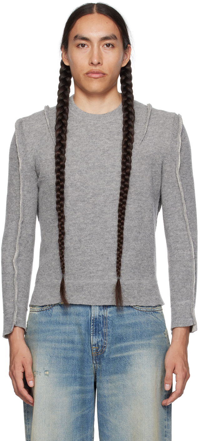 Džemper R13 R13 Flat Sleeve Sweater Siva | R13WY169-Y003A