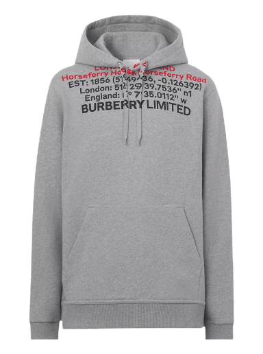 Dukserice Burberry Location Print Hoodie Siva | 8048283