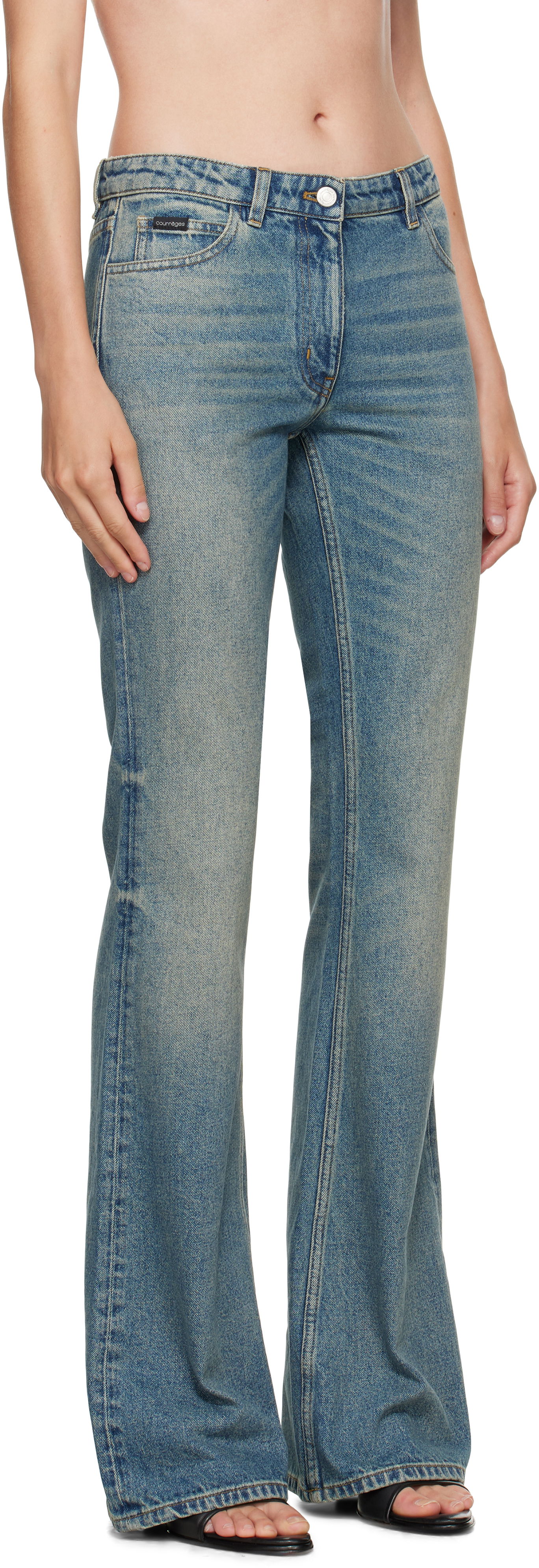 Jeans Courrèges Courrèges Bootcut Jeans Plava | VESDPA918DE0041, 1