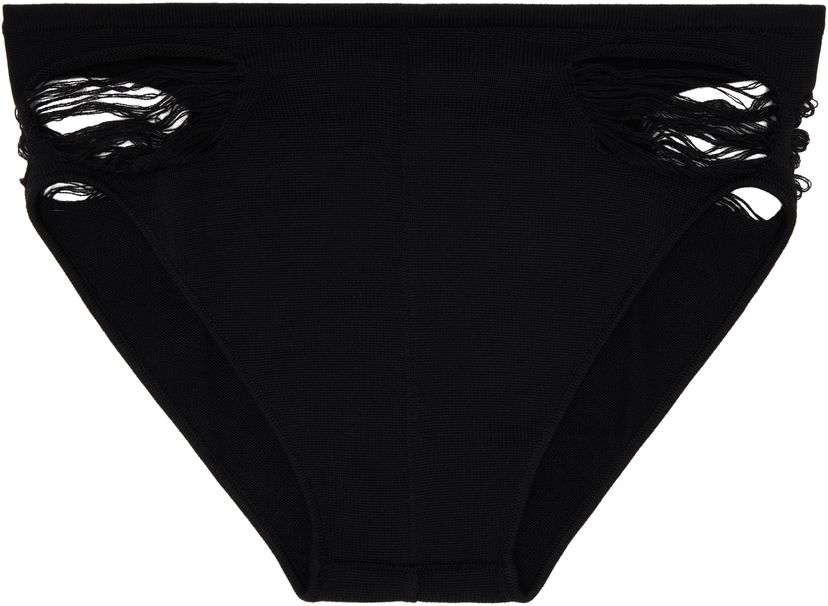 Gaćice Rick Owens Rick Owens Shredded Merino Knit Briefs Crna | RR01E5673 KGRIDM