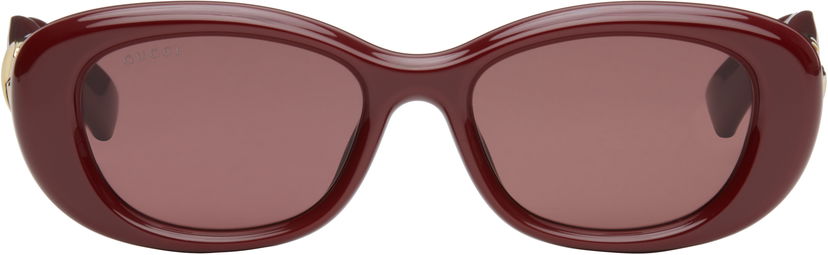 Sunčane naočale Gucci Gucci GG Oval Sunglasses Tamnocrvena | GG1829SK-003
