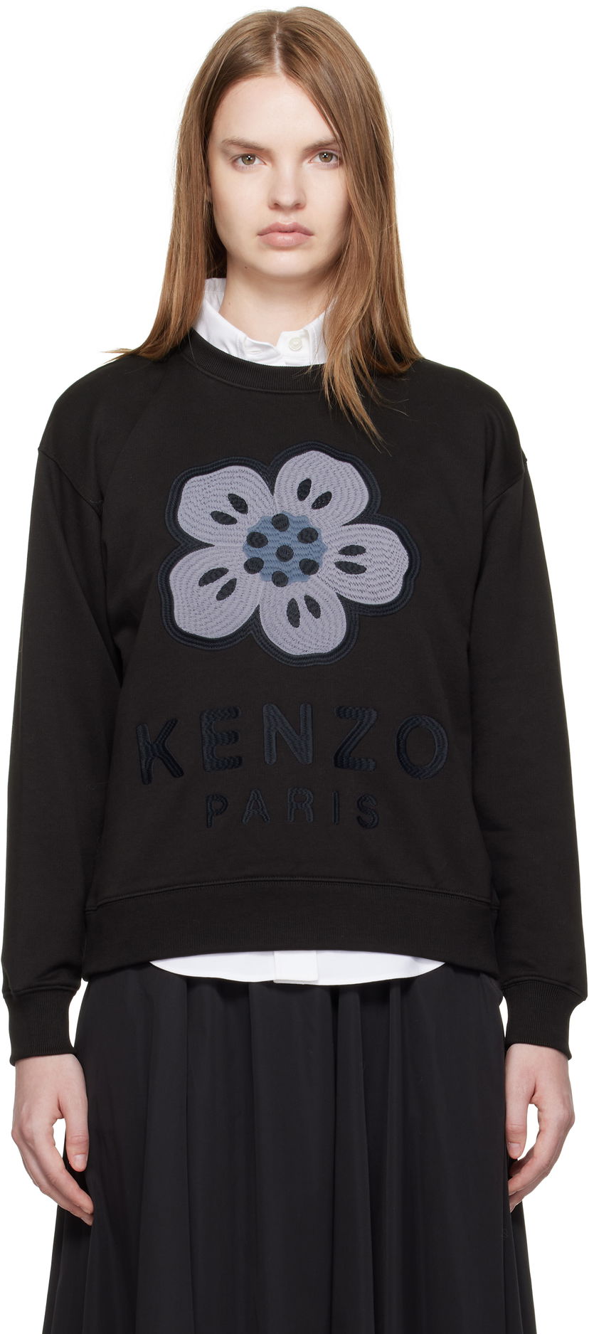 Dukserice KENZO Kenzo Paris 'Boke Flower' Embroidered Sweatshirt Crna | FF62SW2554MF
