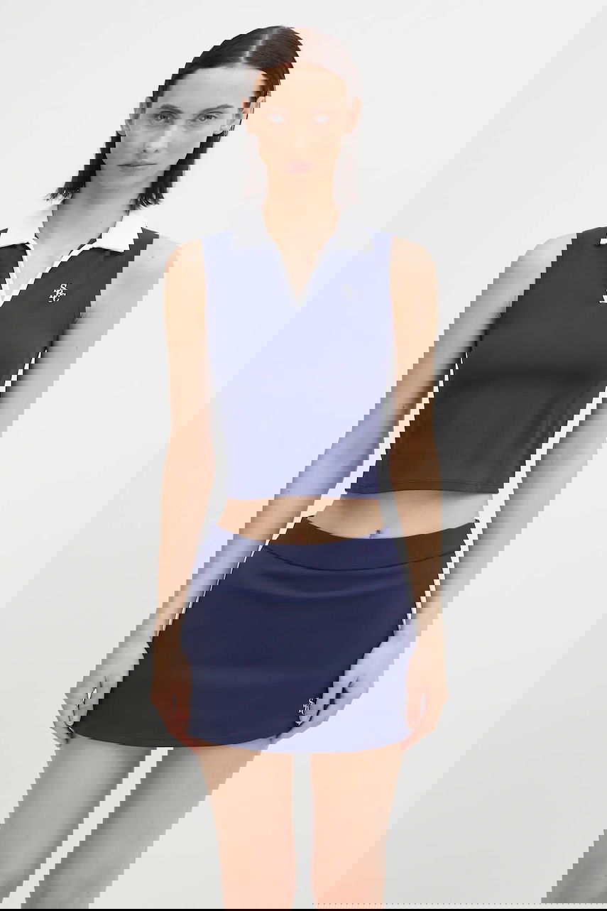 Polo majica Sporty & Rich Src Sports Sleeveless Cropped Polo Top Tamnoplava | TO024621302BL107, 0