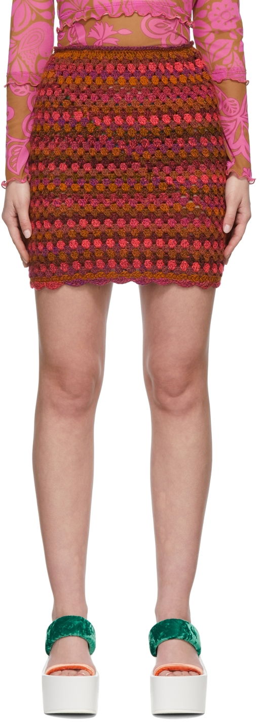 Suknja Anna Sui Anna Sui Konry K Edition Ombre Crochet Miniskirt Višebojno | 222N10
