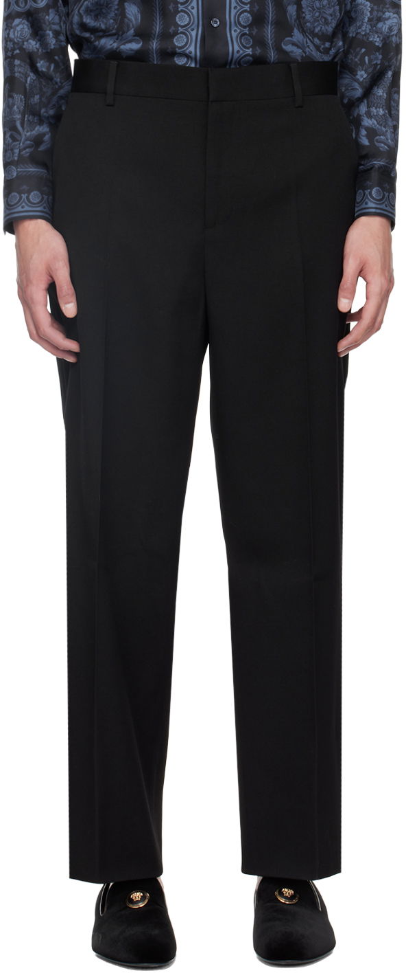 Hlače Versace Black Formal Trousers Crna | 1014779_1A10259