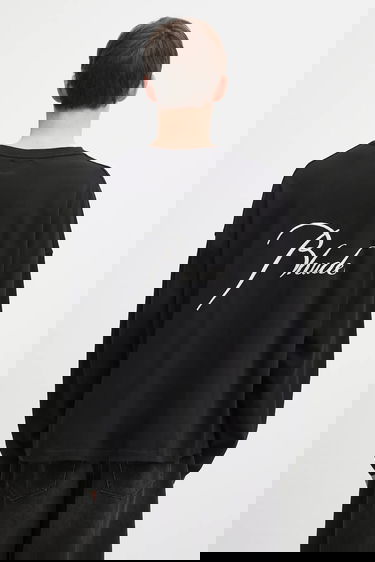 Majica kratkih rukava Rhude Classique reverse Cotton Long-Sleeve T-Shirt Crna | RHFW25TT10012, 0