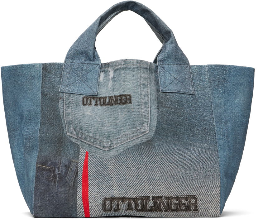 Tote bag Ottolinger Ottolinger Denim Maxi Tote Bag Plava | 12890042801