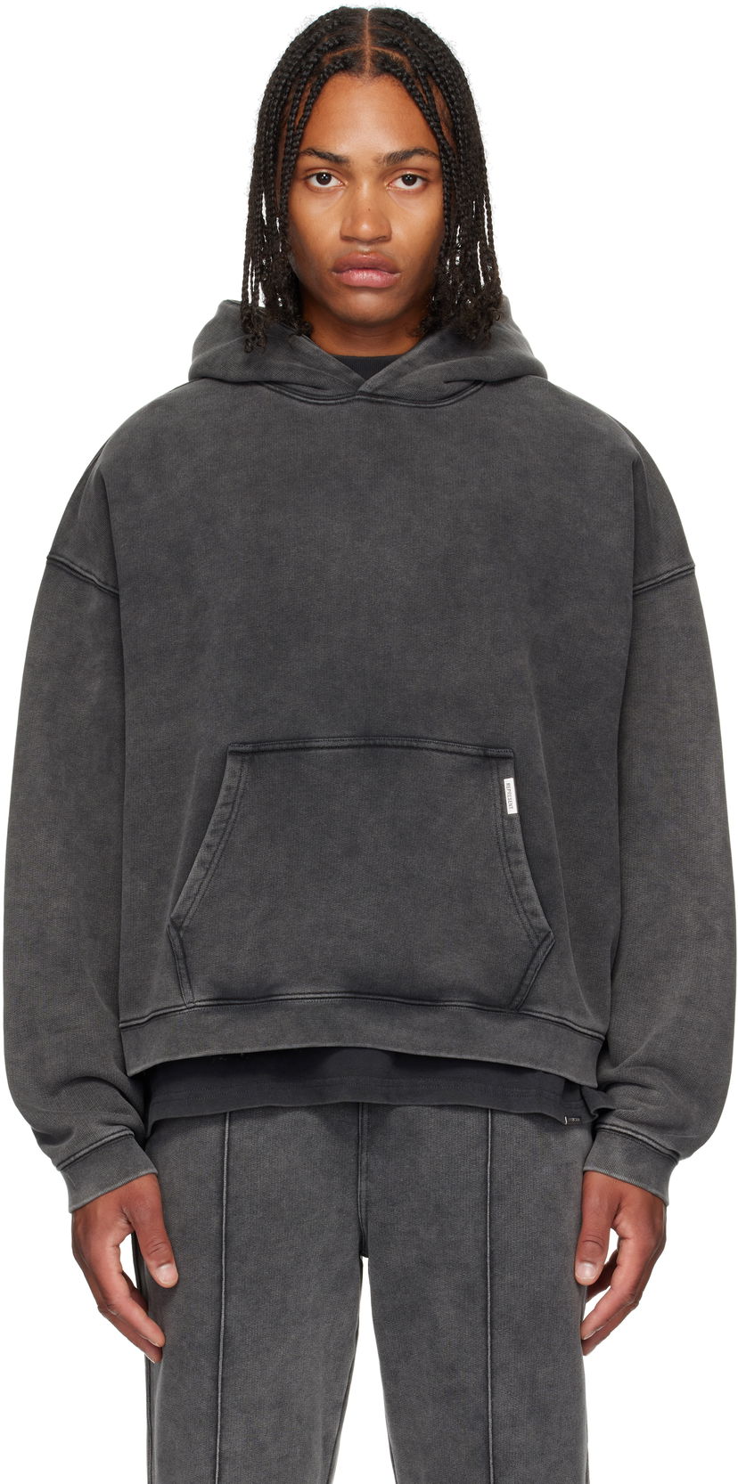 Dukserice Represent Clo Represent Initial Boxy Hoodie Siva | INM413