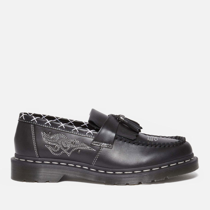 Tenisice i cipele Dr. Martens Men's Adrian Gothic Americana Leather Loafers Crna | 31626001