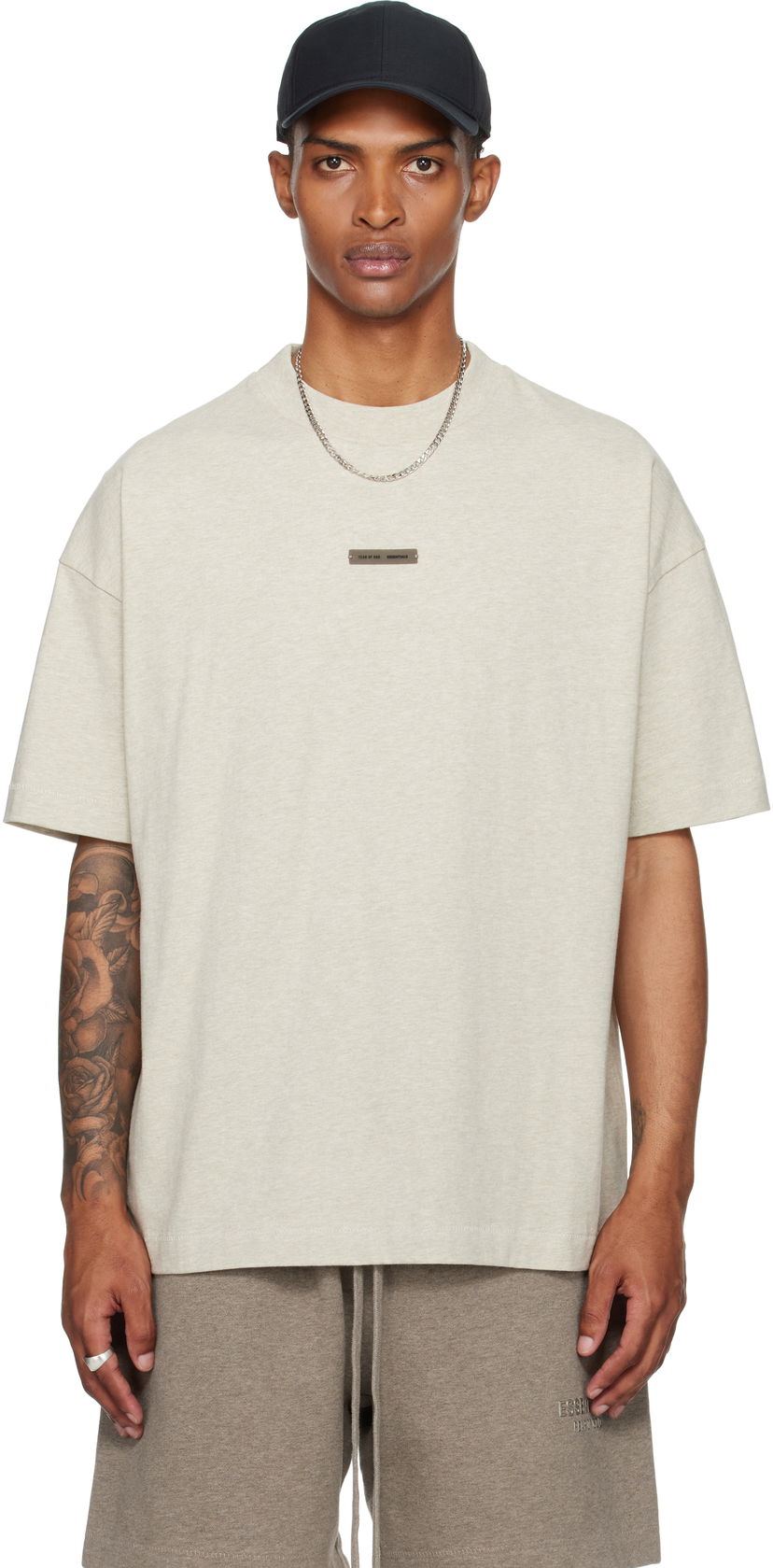 Majica kratkih rukava Fear of God Fear of God ESSENTIALS Classic Fit T-Shirt Bež | 125SP254192F