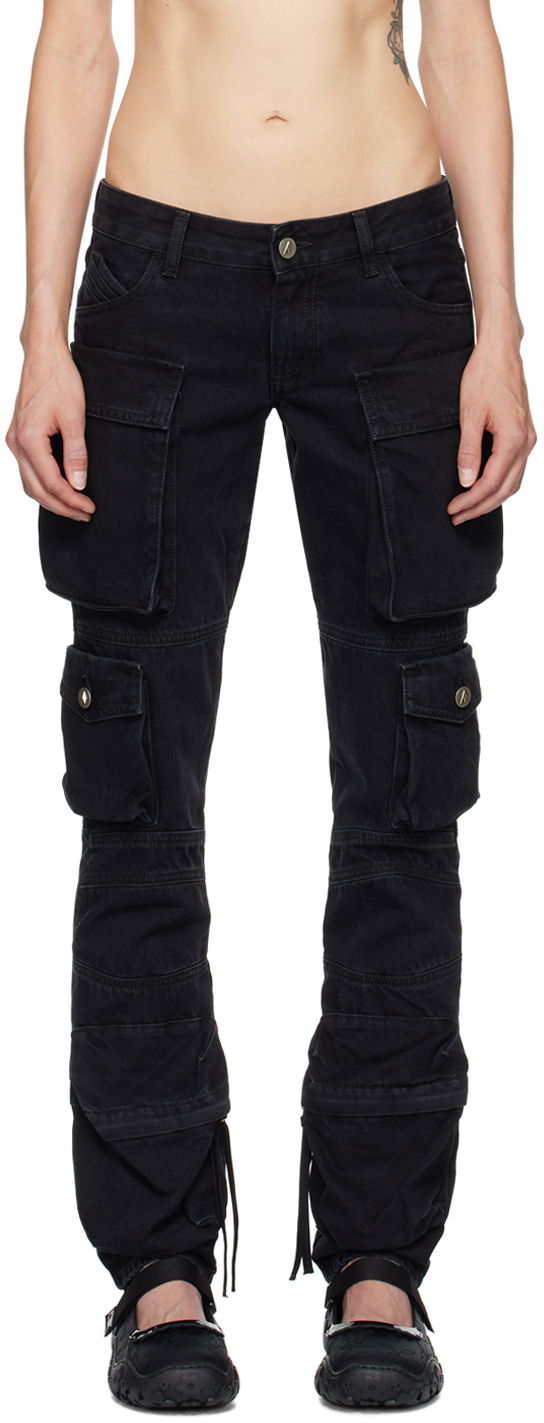 Cargo hlače The Attico Attico Essie Cargo Pants Crna | 241WCP113 D066