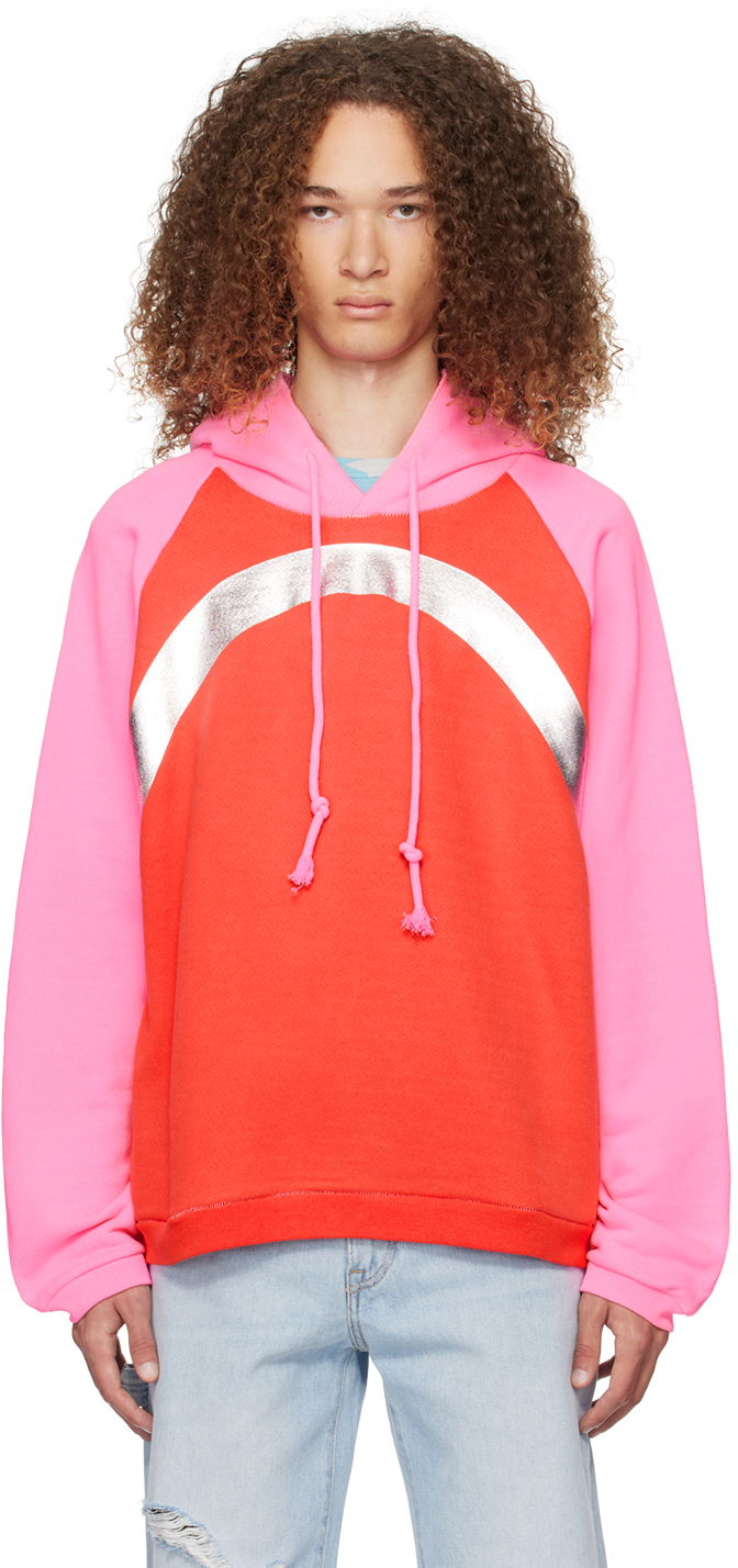 Dukserice ERL Rainbow Print Hoodie Crvena | ERL07T033