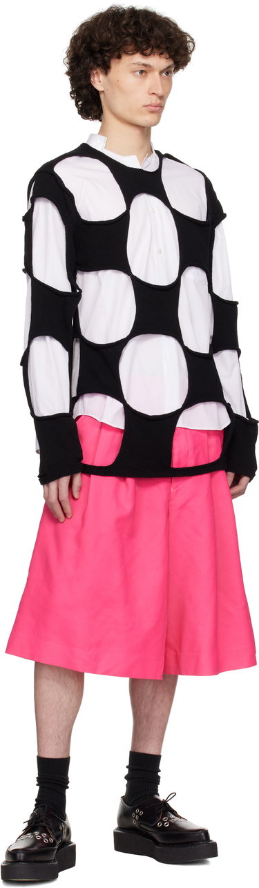 Džemper Comme des Garçons Homme Plus Cotton Code Intarsia B Pattern Crewneck Sweater Crna | PO-N012-051, 3