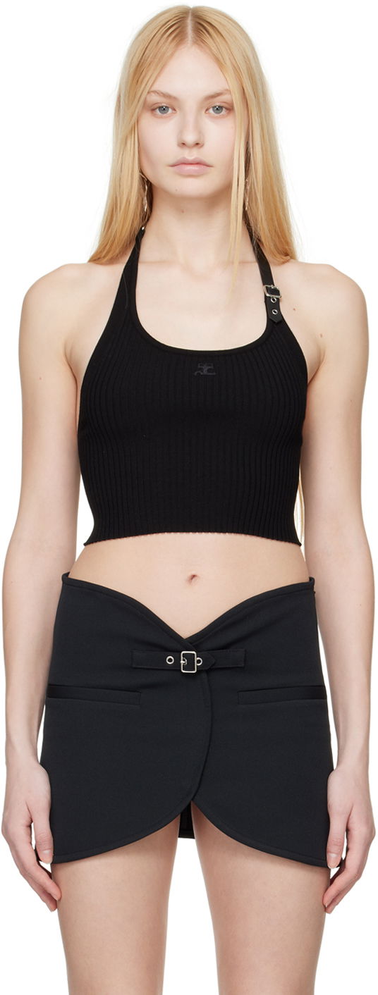Majica bez rukava Courrèges Courrèges Holistic Buckle Tank Top Crna | 124MTO239FI0001