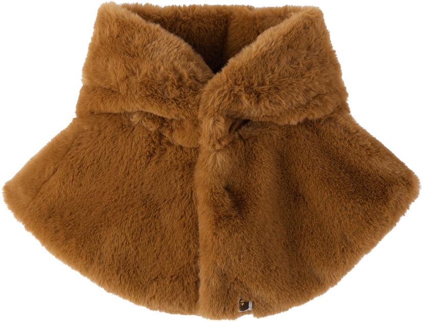 Šal BAPE Baby Milo Fluffy Cape Scarf Smeđa | 002GDK803003K